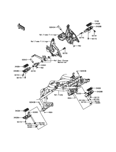 KLE650 Подножки