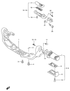 VS600 Подножки