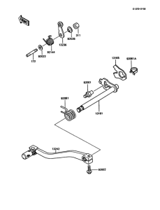 KMX125 Механизм переключения передач