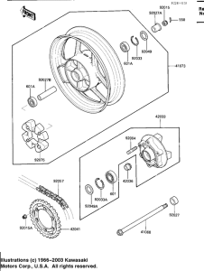 ZX600 Rear wheel / hub / chain