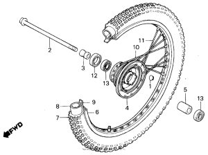 TLR200 Переднее колесо