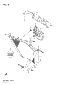 GSX-R600 Радиатор