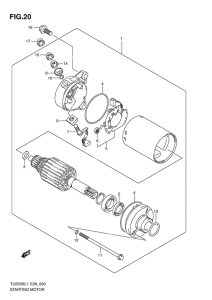 TU250 Стартерный мотор