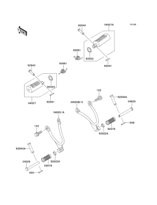 KMX125 Подножки