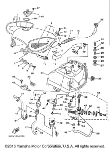 XV535SJ Топливный бак
