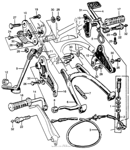 CB72 Main stand + step bar
