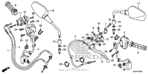NC700X Handle lever + switch + cable (nc700x / nc750xa)