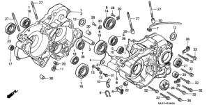 CR125R Картер двигателя