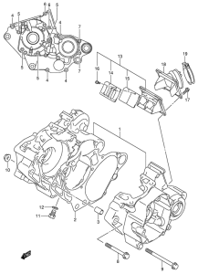 RM125 Картер двигателя