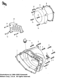 KX125 Крышки двигателя
