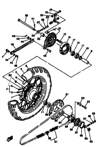 TY50M Переднее колесо