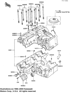 KZ1100 Картер двигателя