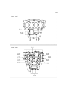 ZX1000 Болты крепления картера