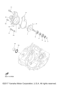 WR450F Водяной насос