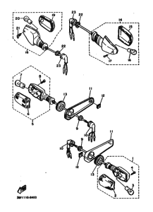 FZR400 FZR400U Проблесковый световой сигнал