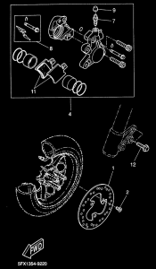 CW50RS Передний суппорт