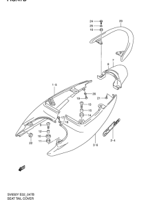 SV650 Обтекатель сидения