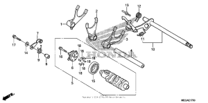 VT750CA Вилка переключения передач