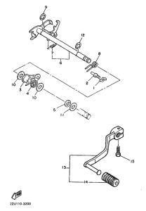 XV500 Вал переключения