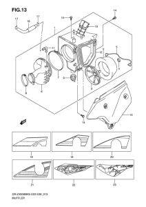 DR-Z400 Воздухоочиститель