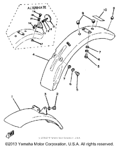 MX80H Front fender - rear fender