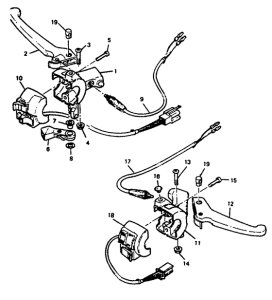 CW50 Handle switch. lever