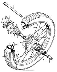 CB350 Переднее колесо