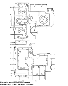 KZ900 Crankcase bolt & stud pattern