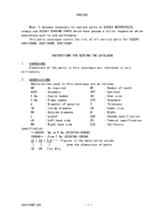 GSX1100 Catalog preface