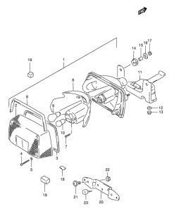 GSX400 Задний комбинированный сигнал