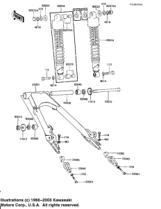 KZ650 Swing arm / shock absorbers