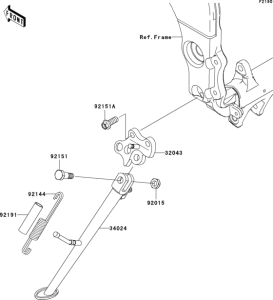 ZX1000 Подножка