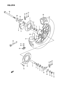 RM80 Rear wheel complete assy