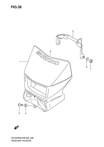 DR-Z250 Headlamp cover  front fender
