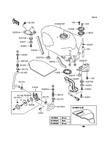 ZX400 Топливный бак