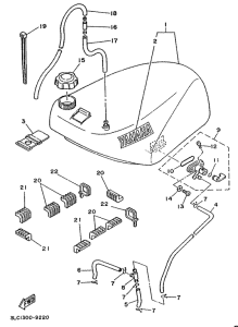TZ250 Топливный бак