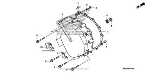 GL1800 (ABS) Кожух сцепления