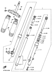 XT600E Передняя вилка