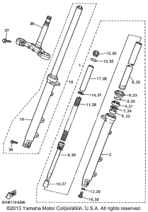 FZR600RLC Передняя вилка