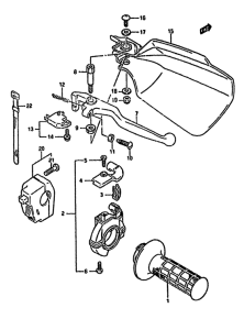 DR350 Right handle switch