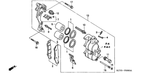 XR400R Передний суппорт