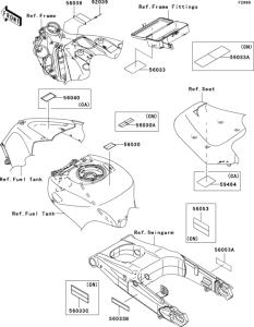 ZX1400 Лейбл предостережения