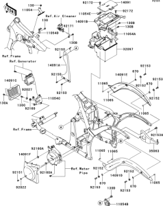 VN900 Рама ,крепежные детали