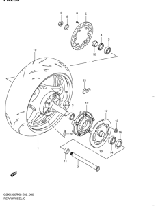 GSX1300R Rear wheel complete assy