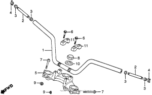 CB125S Handlebar + top bridge 85
