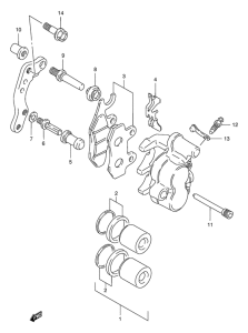 TS125 Передний суппорт