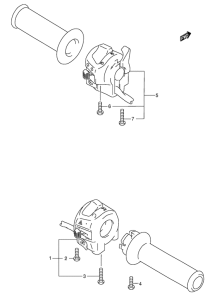GSF1200S Рулевой переключатель