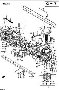 GS850 Carburetor assy