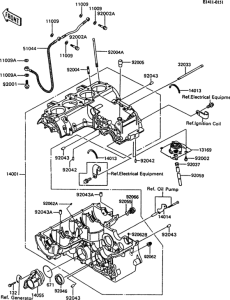 ZX600 Картер двигателя