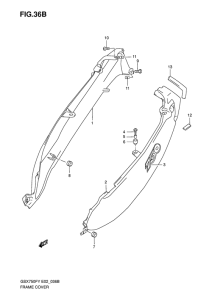 GSX750 Обтекатель задний